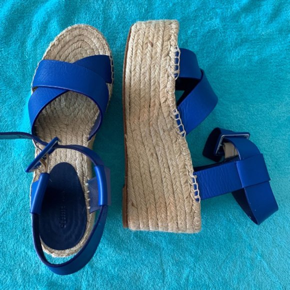 Celine Criss Cross Leather Espadrille Sandals - Picture 4 of 13